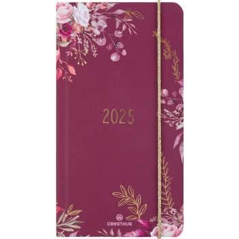 OBERTHUR Agenda Semainier Poche 16 Fsc Giverny Framboise