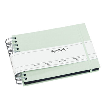 SEMIKOLON Album photos spiralé Mini Mucho Vert Mousse pages noires 23x16cm