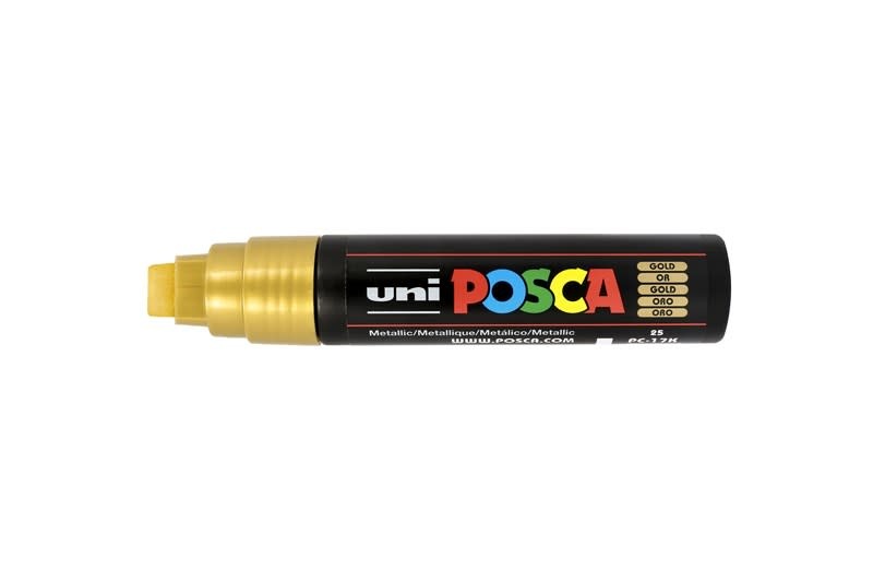 UNI-BALL Posca Marqueur pointe rectangulaire extra-large  PC17K Or