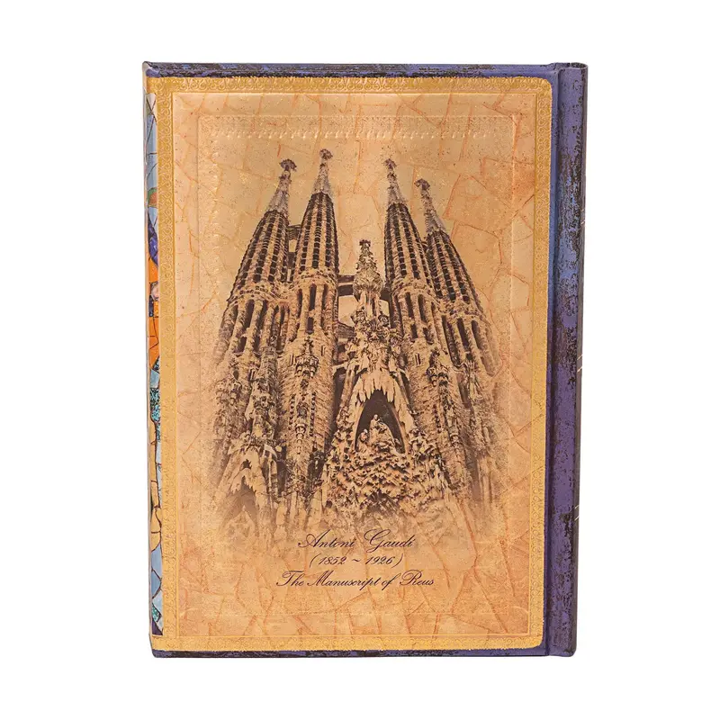 PAPERBLANKS Carnets À Couverture Rigide Gaudi, Le Manuscrit de Reus Midi Non Ligné