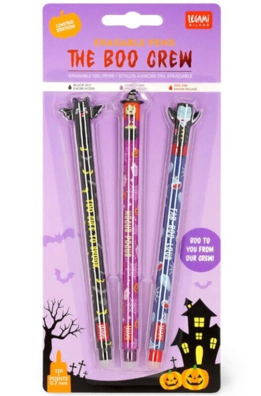 LEGAMI The Boo Crew - Set Of 3 Erasable Gel Pens