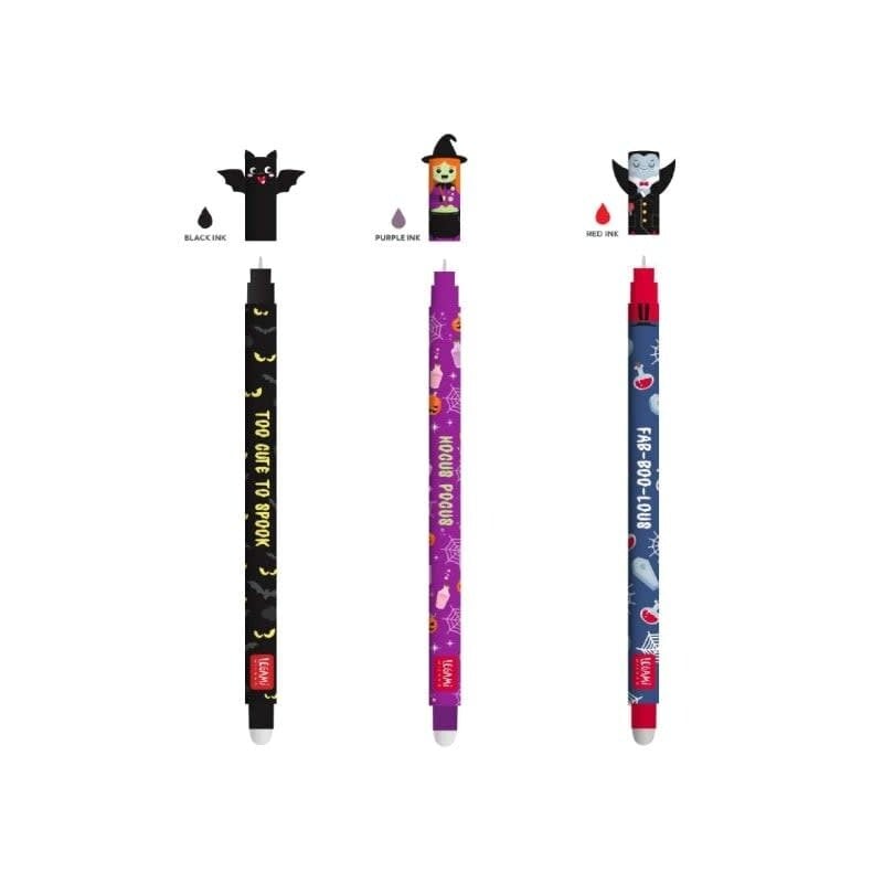 LEGAMI The Boo Crew - Set Of 3 Erasable Gel Pens