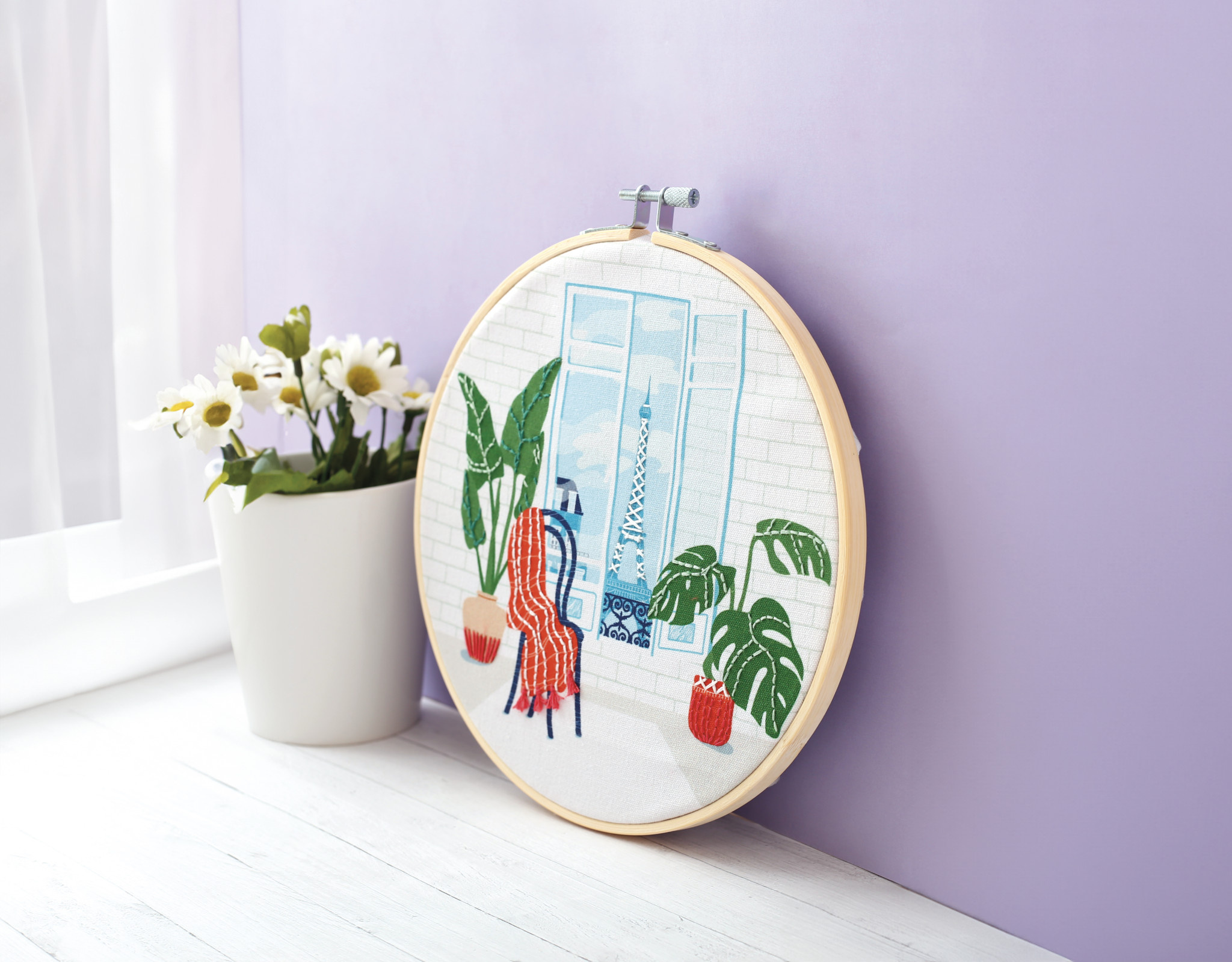 GRAINE CREATIVE Kit Broderie Partielle Paris  Ø20Cm