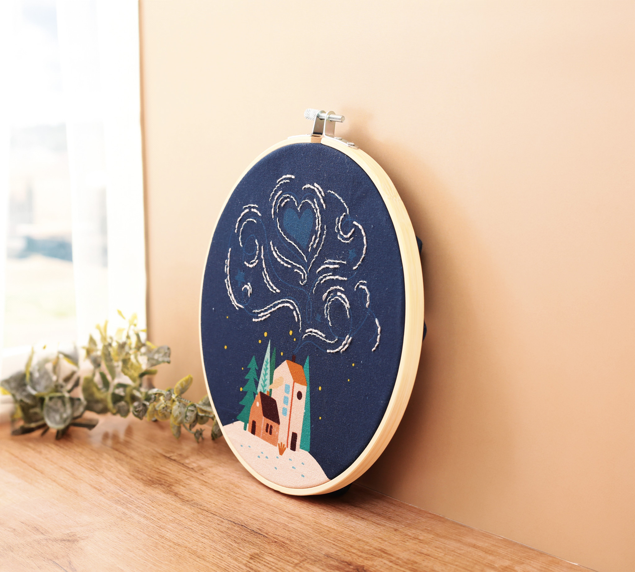 GRAINE CREATIVE Kit Broderie Partielle Nuit  Ø20Cm