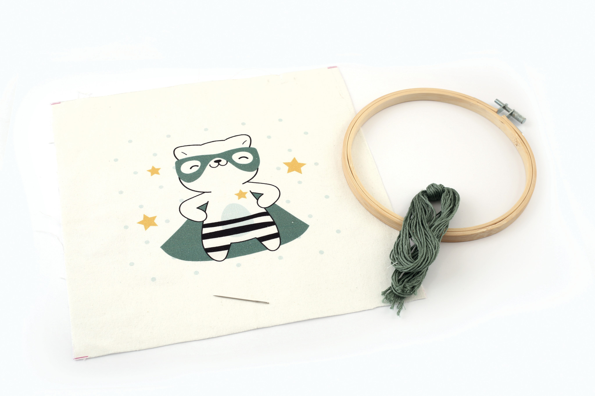 GRAINE CREATIVE Kit Broderie Partielle Chat Masque Ø15Cm