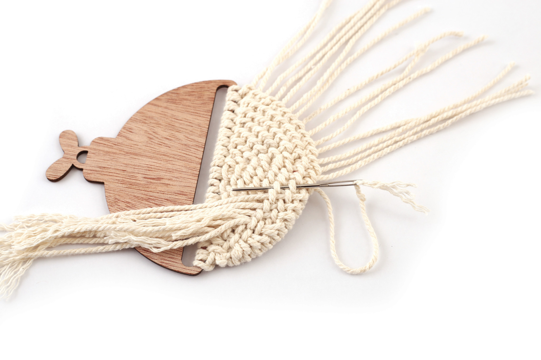 GRAINE CREATIVE Kit 4 Suspensions Bois & Macramé Noël