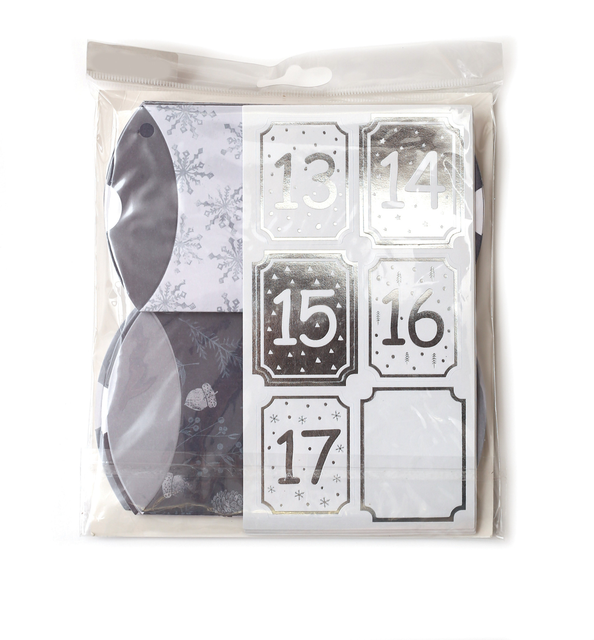 GRAINE CREATIVE Calendrier De L'Avent Boite Berlingot Gris