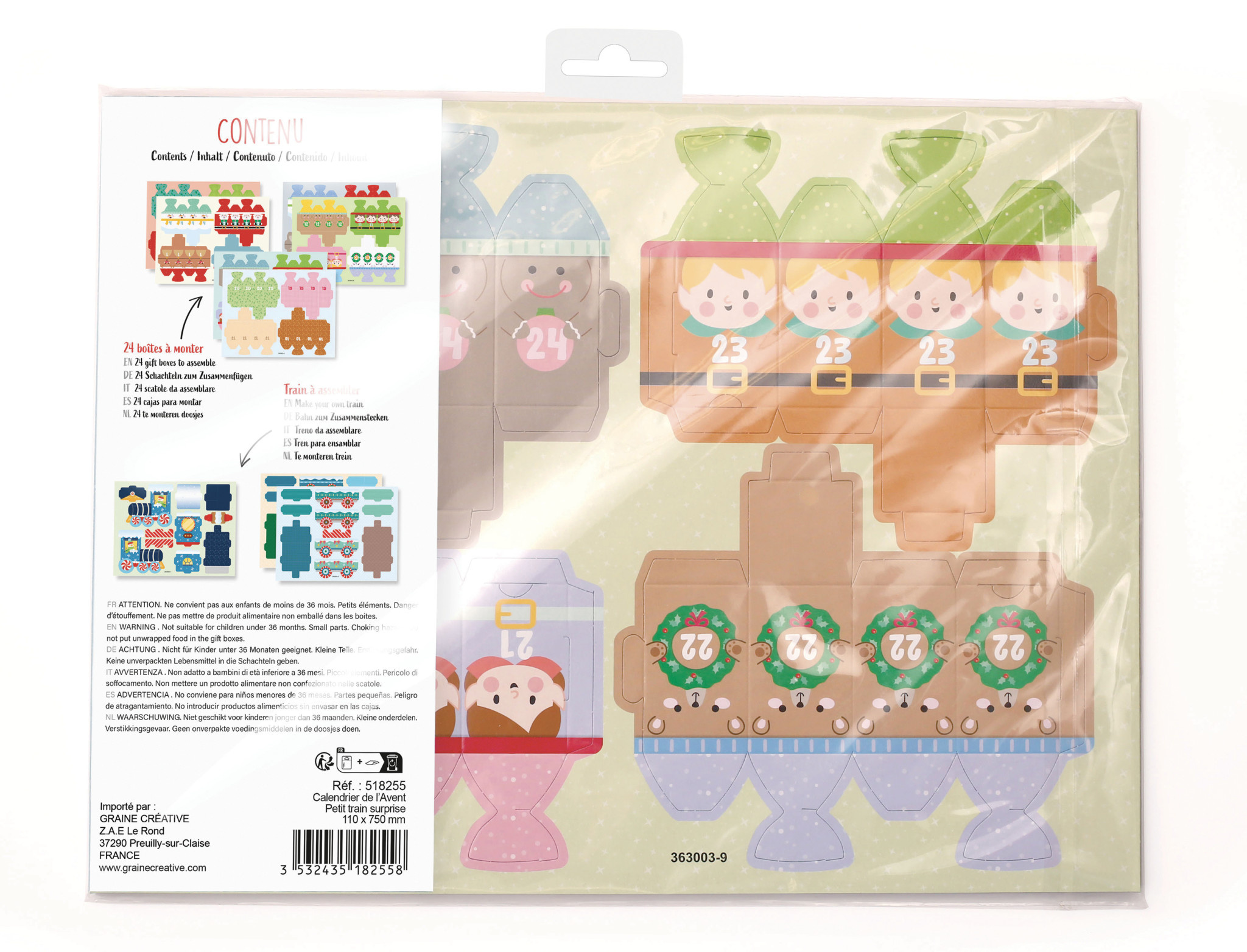 GRAINE CREATIVE Calendrier De L'Avent Petit Train Surprise