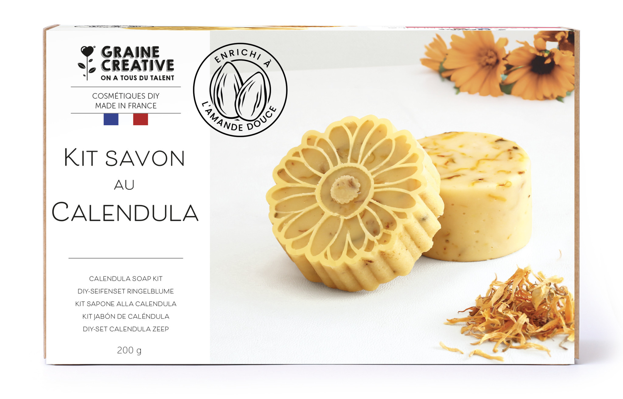 GRAINE CREATIVE Kit Diy Savon A L'Amande & Calendula