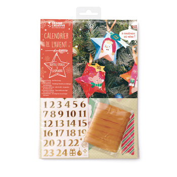 GRAINE CREATIVE Calendrier De L'Avent 24 Boîtes Etoiles À Suspendre