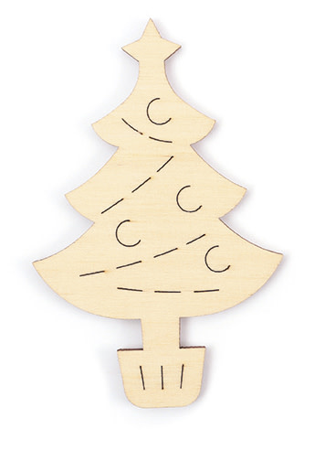 GRAINE CREATIVE Forme Bois Sapin 5 pièces