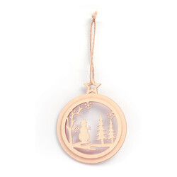 GRAINE CREATIVE Suspension Cercle Bonhomme Foret Bois 130X105X6Mm