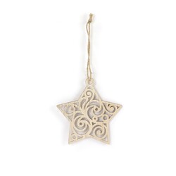 GRAINE CREATIVE Etoile Ajourée A Suspendre Bois 115X113Mm