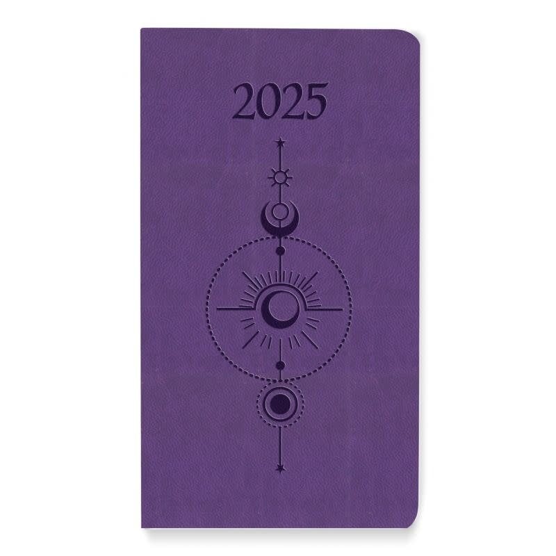 CARTOTHEQUE Agenda Civil semainier horizontal Violet 2025 8,5x15,5cm