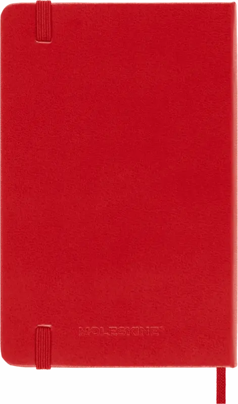 MOLESKINE 12M Semainier 1 page semainier horizontal + 1 page de notes  Poche Rouge Rigide