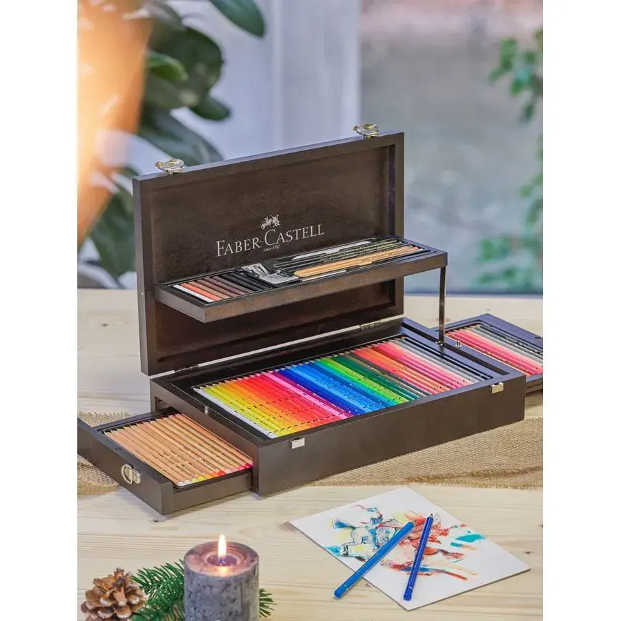 FABER CASTELL Coffret bois collection Beaux-Arts