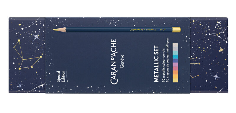 CARAN D'ACHE Set Couleur Cosmic, 10 Pcs, Noël 2024