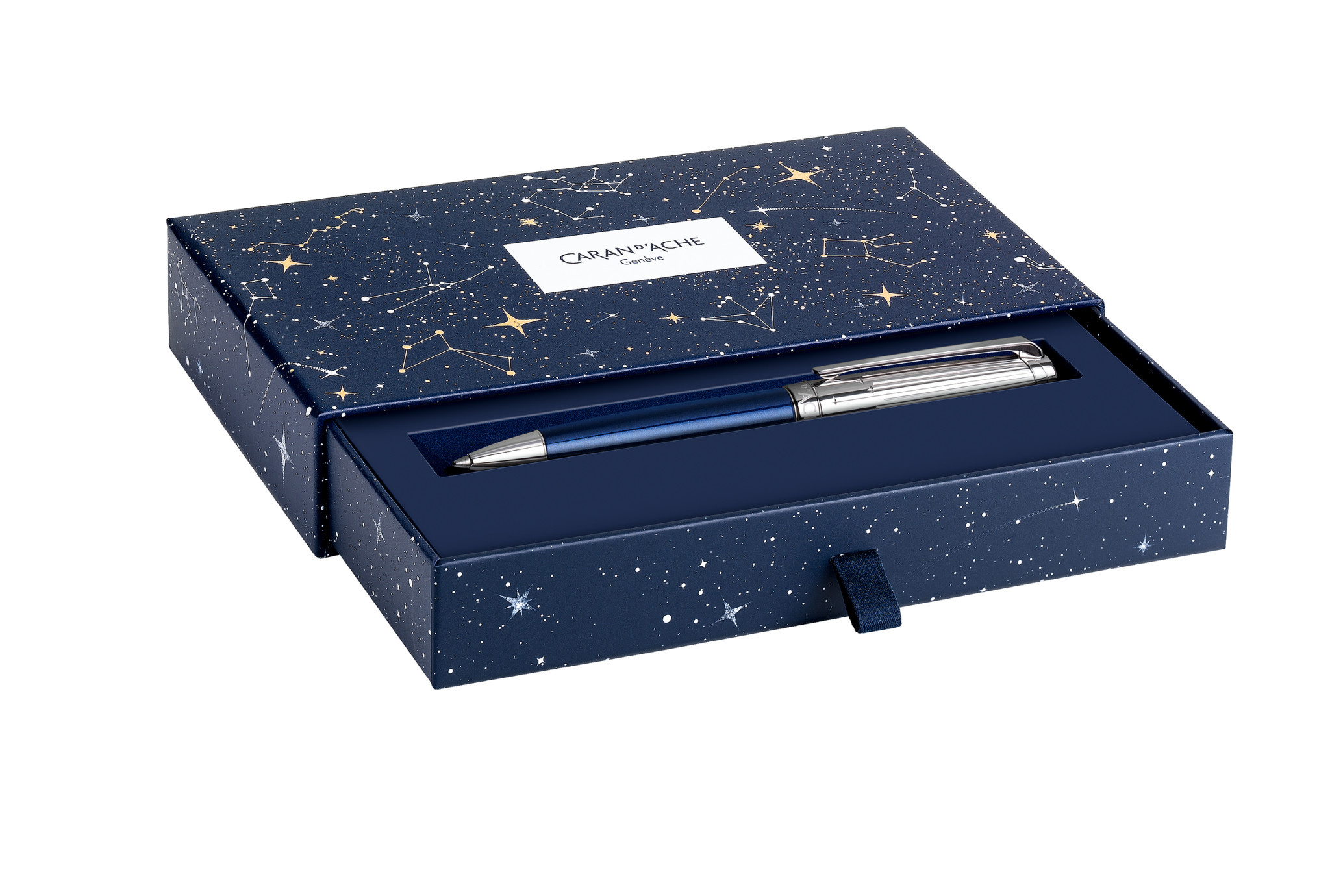 CARAN D'ACHE Léman Cosmic Bleu Stylo Bille Noël 2024