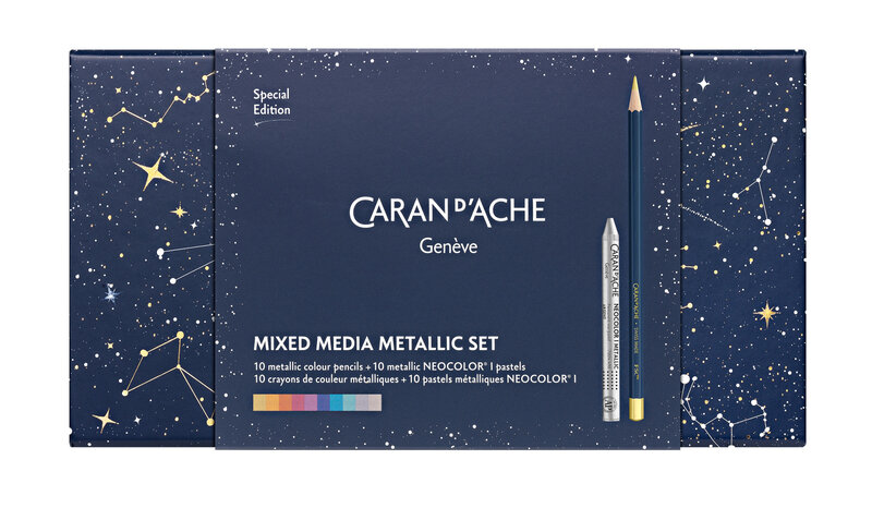 CARAN D'ACHE Set Multi-Produits Cosmic, 20 Pcs, Noël 2024