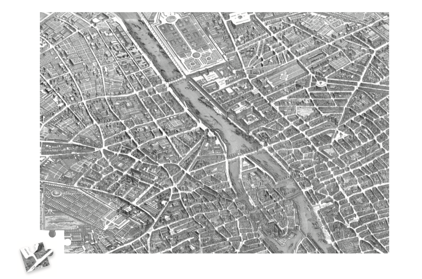 LES JOLIES PLANCHES Puzzple - Plan de Turgot - 1000 pièces