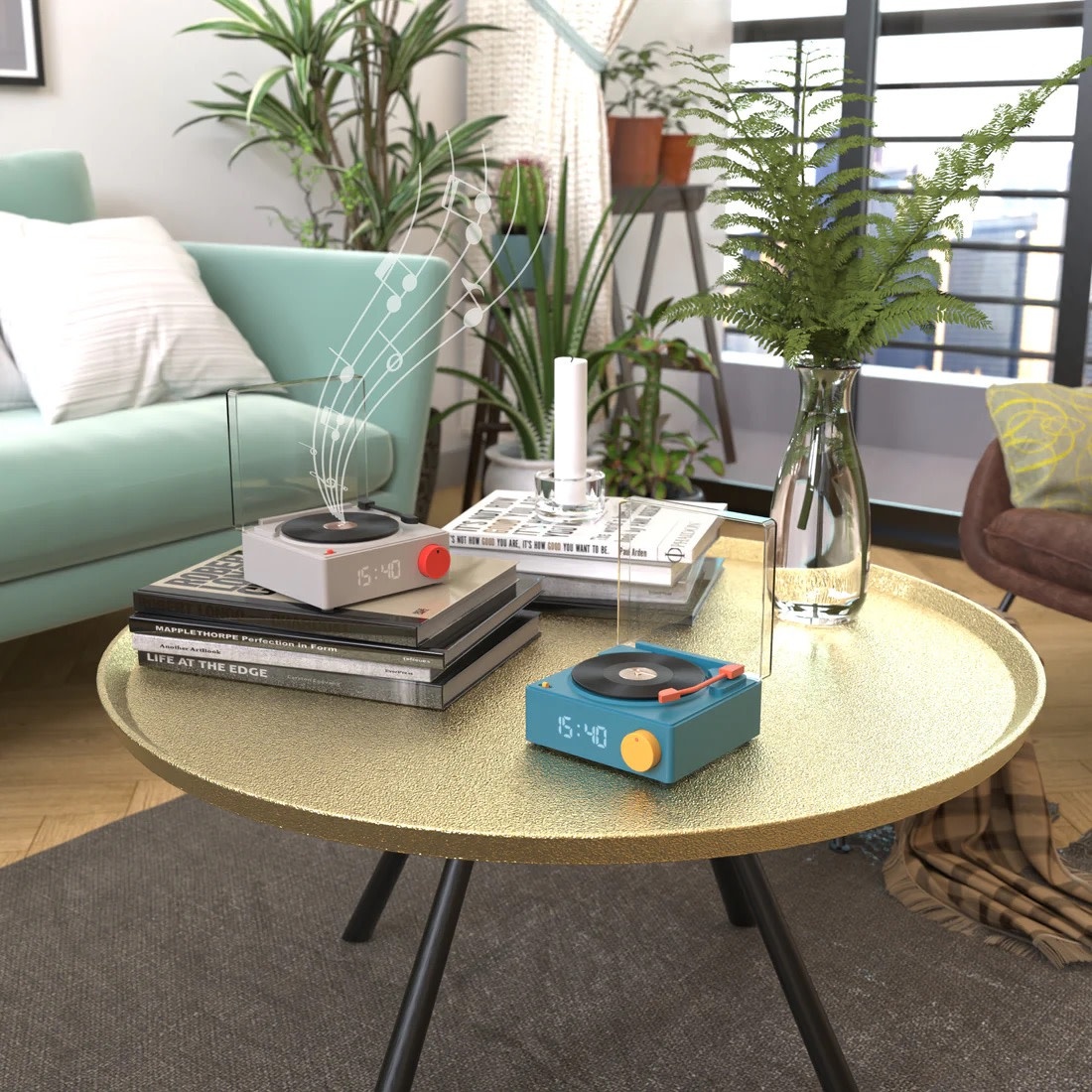 MOB Enceinte & réveil VS-80 - Bleu