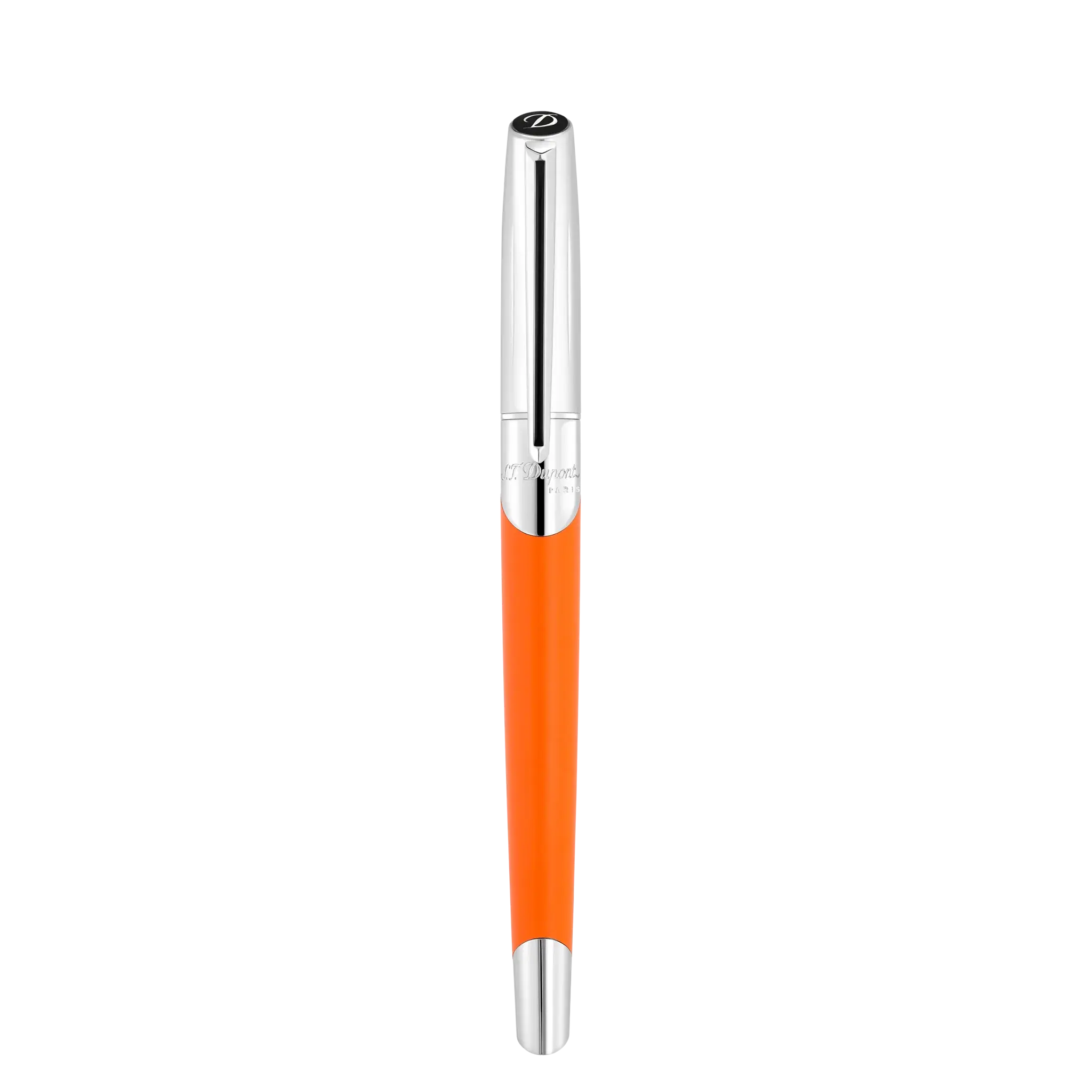 DUPONT S.T Stylo Roller Defi Millenium Argent/Orange mat