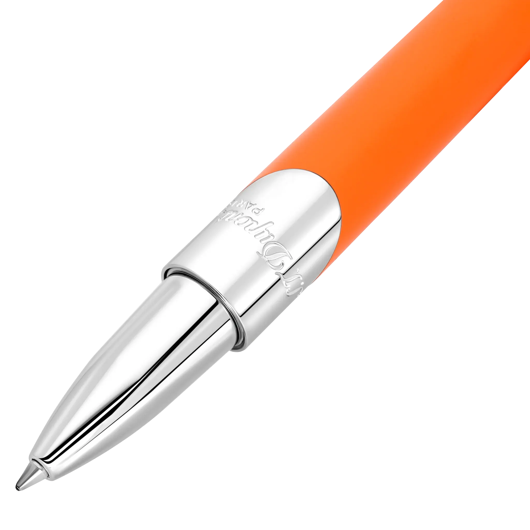 DUPONT S.T Stylo Roller Defi Millenium Argent/Orange mat
