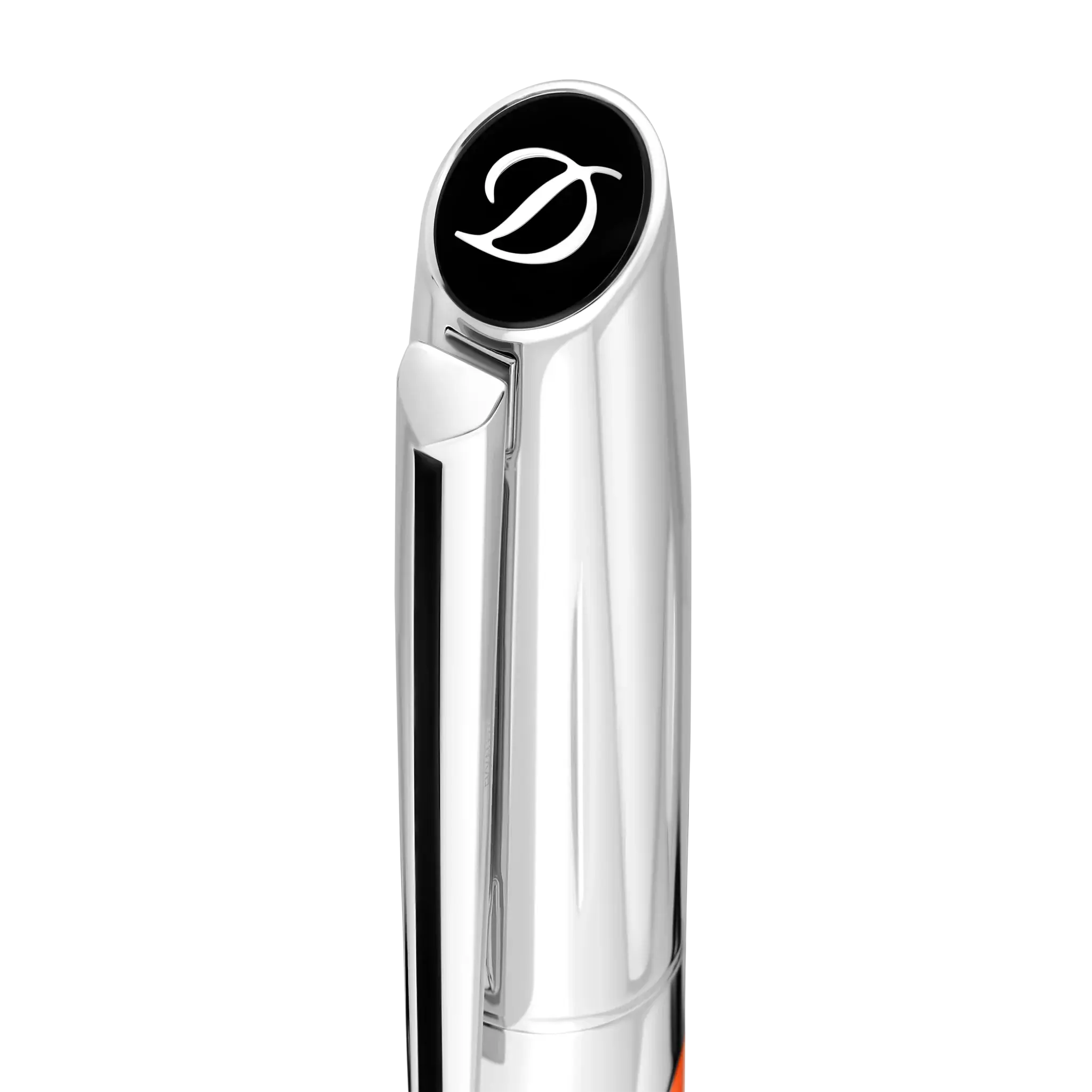 DUPONT S.T Stylo Roller Defi Millenium Argent/Orange mat