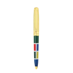 DUPONT S.T Stylo bille Line D Eternity laque Mosaic brillant et finiton dorée