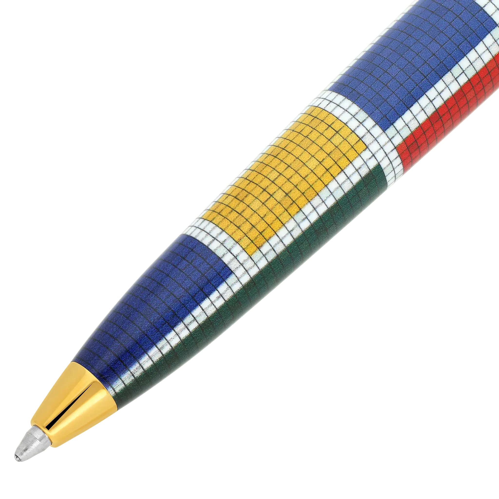 DUPONT S.T Stylo bille Line D Eternity laque Mosaic brillant et finiton dorée