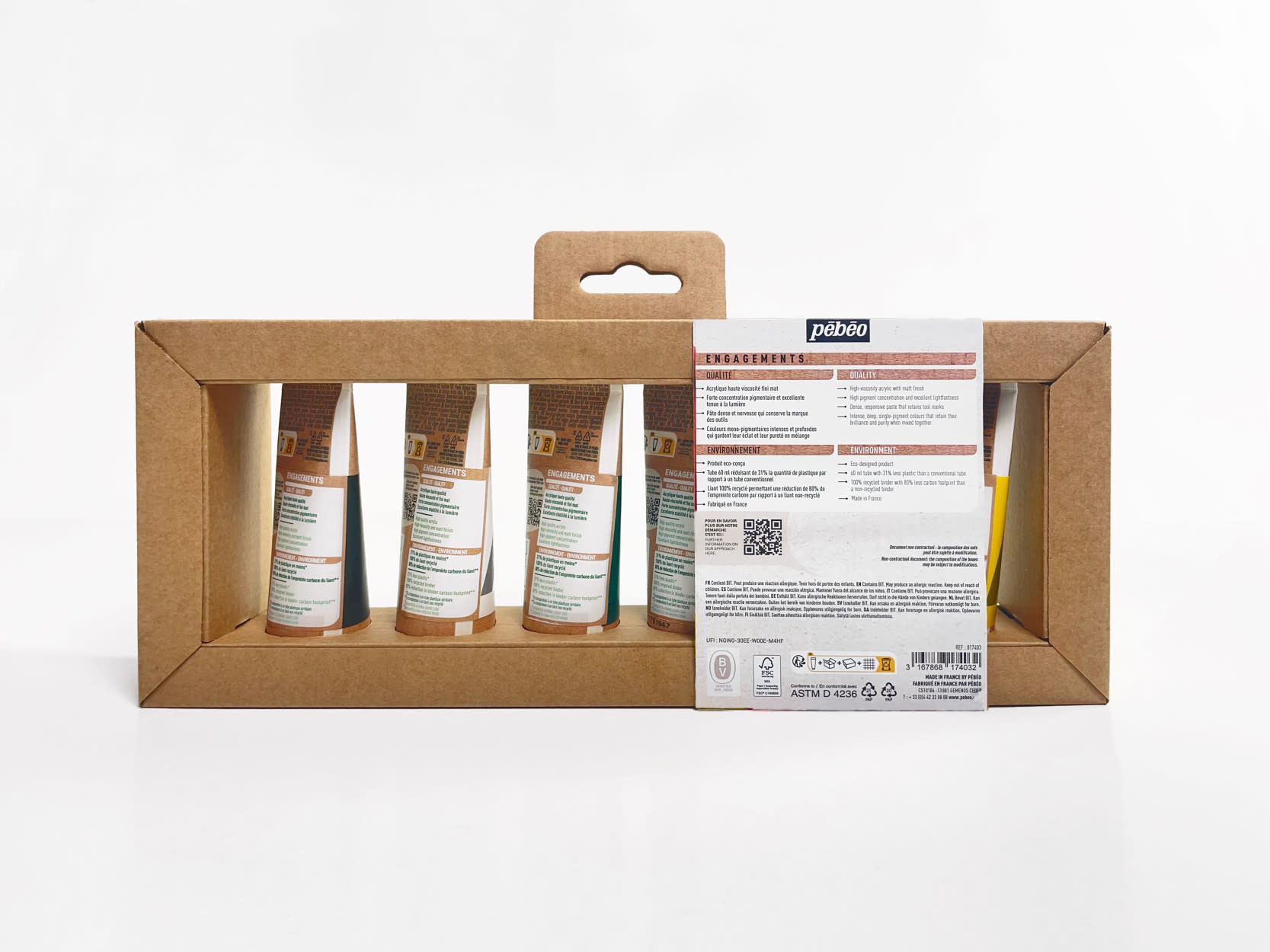 PEBEO Origin Acrylics Set 6X60 Ml Primaire