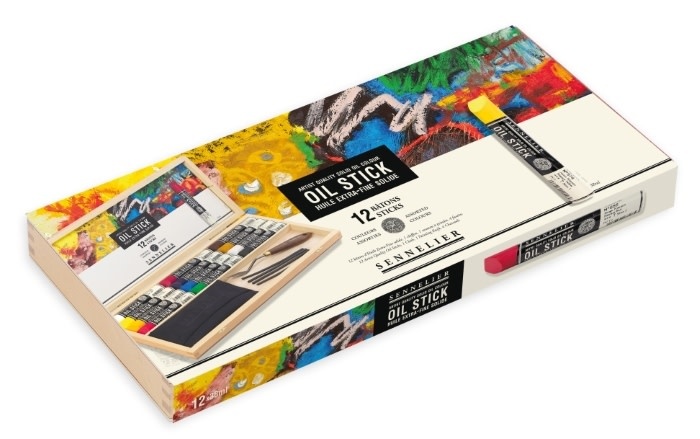 SENNELIER Coffret Bois 12 Oil Stick