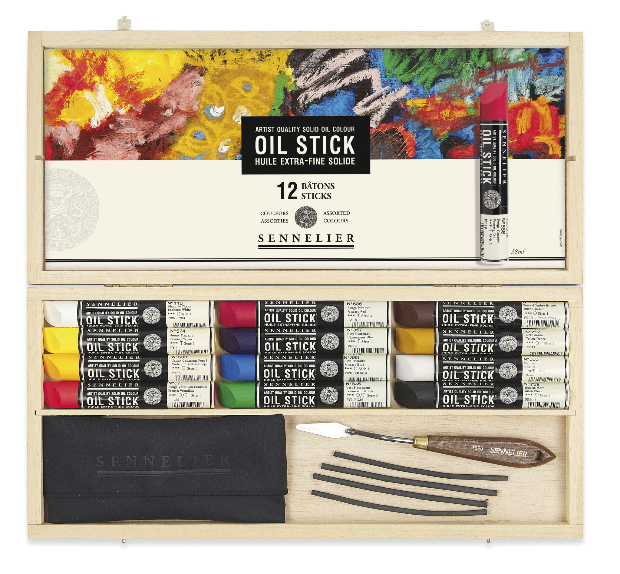SENNELIER Coffret Bois 12 Oil Stick