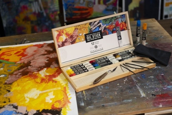 SENNELIER Coffret Bois 12 Oil Stick