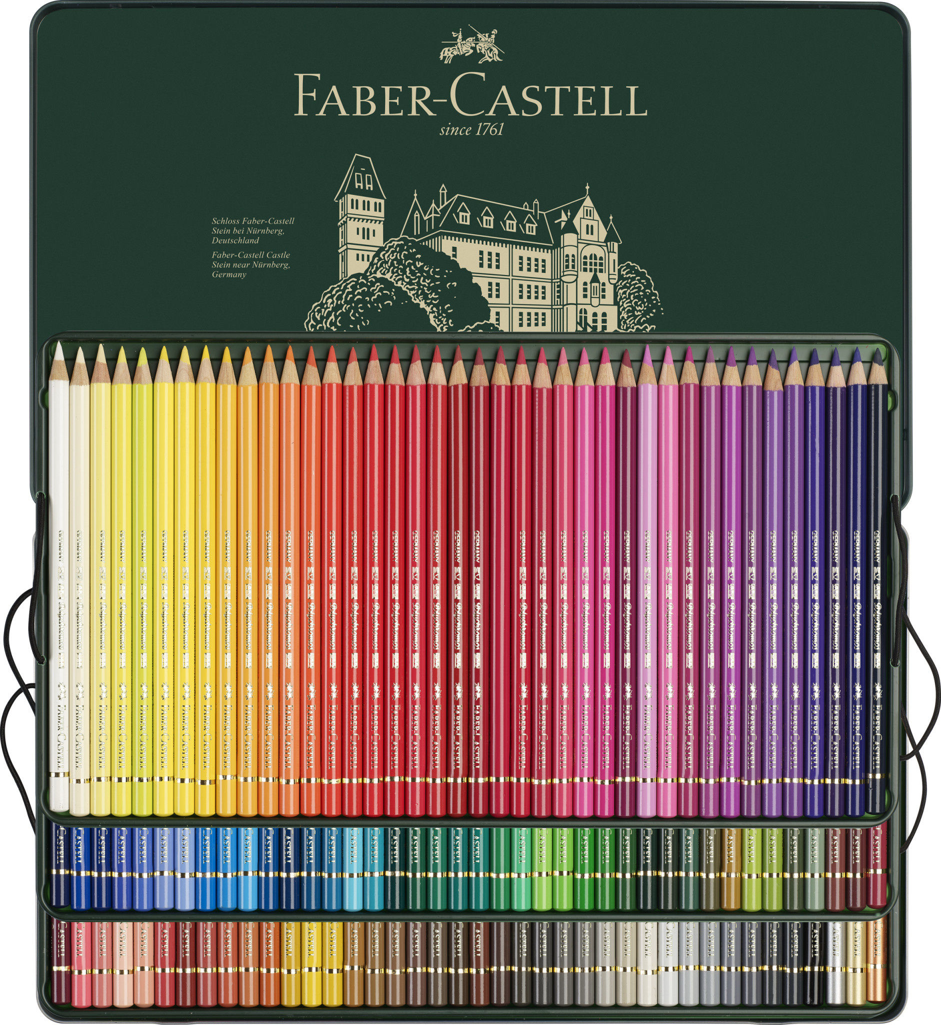 FABER CASTELL Cray. Polychromos boîte métal 120x