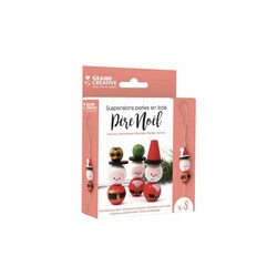 GRAINE CREATIVE Kit 8 Suspensions Perles Père Noël