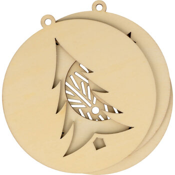 ARTEMIO 3 Boules Bois Noël Lune Home 4 Xmas