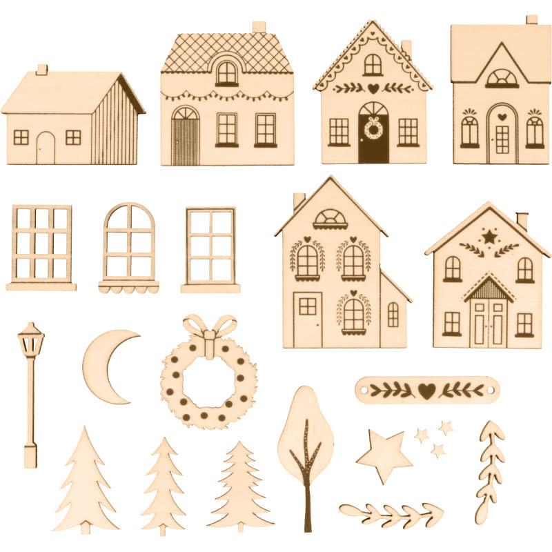 ARTEMIO Silhouettes 20Pcs Home 4 Xmas