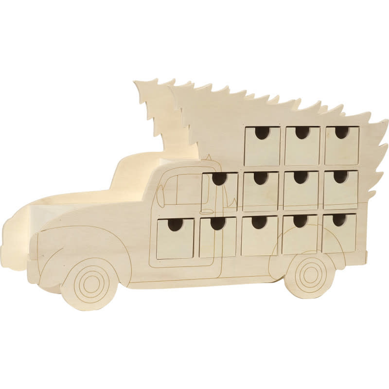 ARTEMIO Calendrier De L'Avent Voiture Xmas-Time 40x22.7x10.5 cm