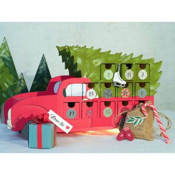 ARTEMIO Calendrier De L'Avent Voiture Xmas-Time 40x22.7x10.5 cm