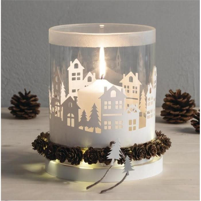 RAYHER Papier silhouette Village de montagne 30,7 x 13,3 cm 2 pièces