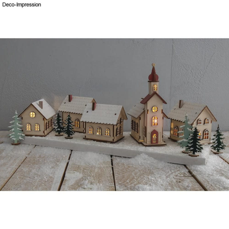 RAYHER Kit bois Village lumineux,FSC Mix Credit