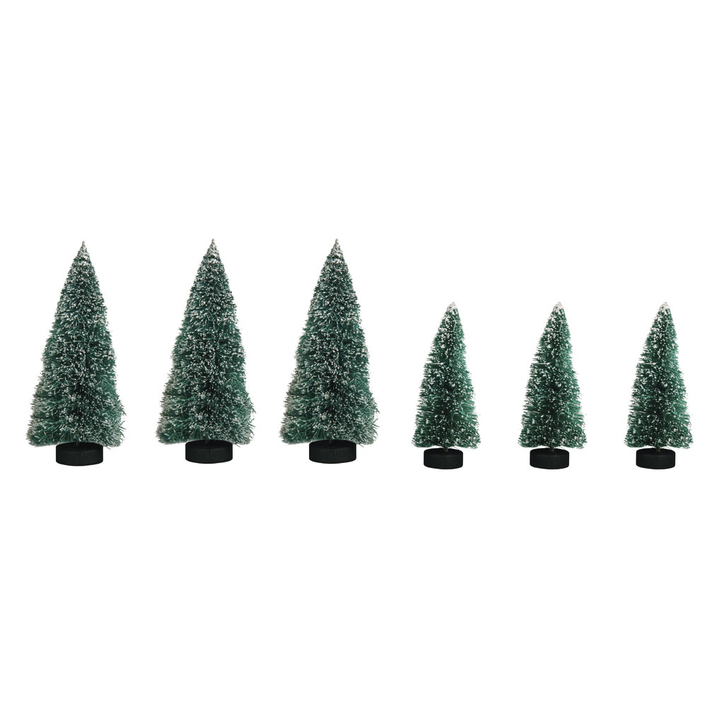 RAYHER Petit sapin déco enneigé, 5+7cm assortis, sct.-LS 8pces