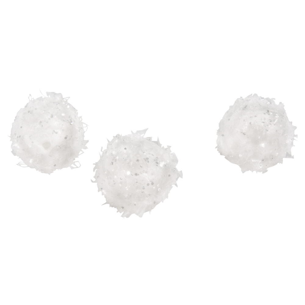 RAYHER Boules de neige avec paillettes, 2,5cm ø, Boîte PVC 12pces