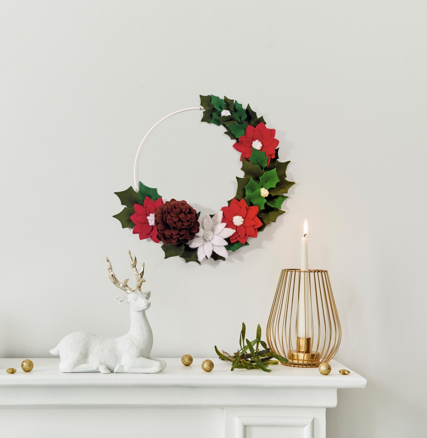 GRAINE CREATIVE Kit Feutrine Couronne De Noël