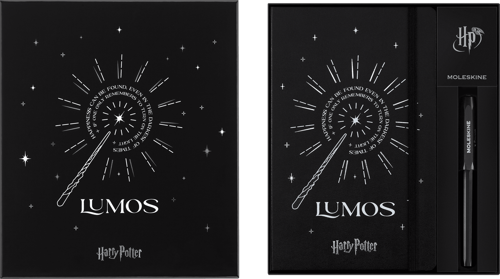 MOLESKINE Coffret cadeau Lumos : stylo bille Kaweco carnet grd format lignées couv rigide