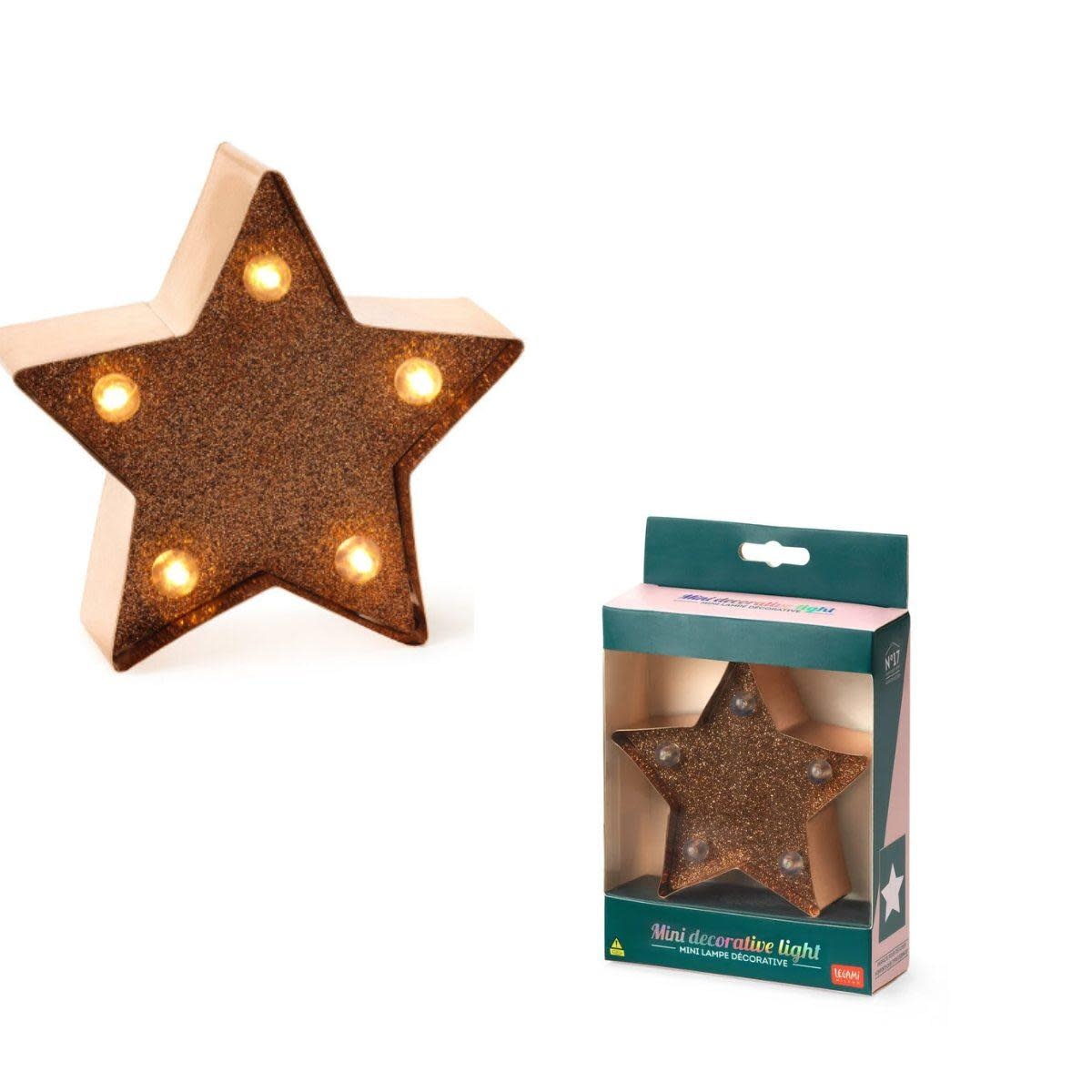 LEGAMI Mini Decorative Light - Gold Rose - Stars 10 x 3,3 x 8,5cm