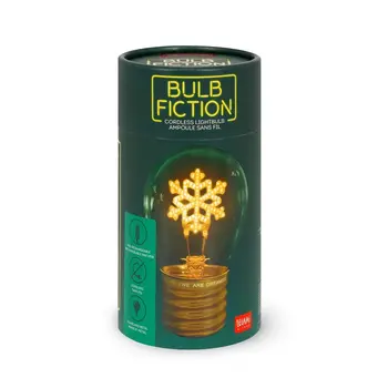 LEGAMI Light-Bulb Shaped Table Lamp - Bulb Fiction - Snowflakes 10,3x6,8cm