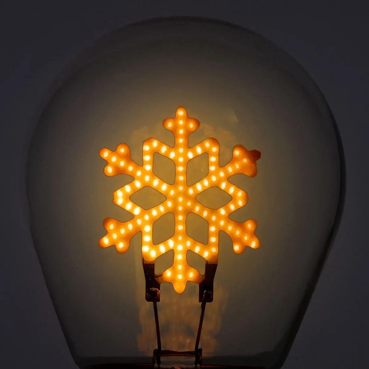 LEGAMI Light-Bulb Shaped Table Lamp - Bulb Fiction - Snowflakes 10,3x6,8cm
