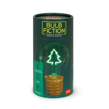 LEGAMI Light-Bulb Shaped Table Lamp - Bulb Fiction - Xmas Tree 10,3x6,8cm